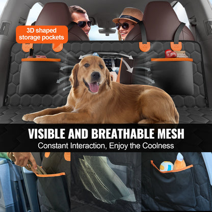 Hard Bottom Dog Car Seat Cover with Seat Extender