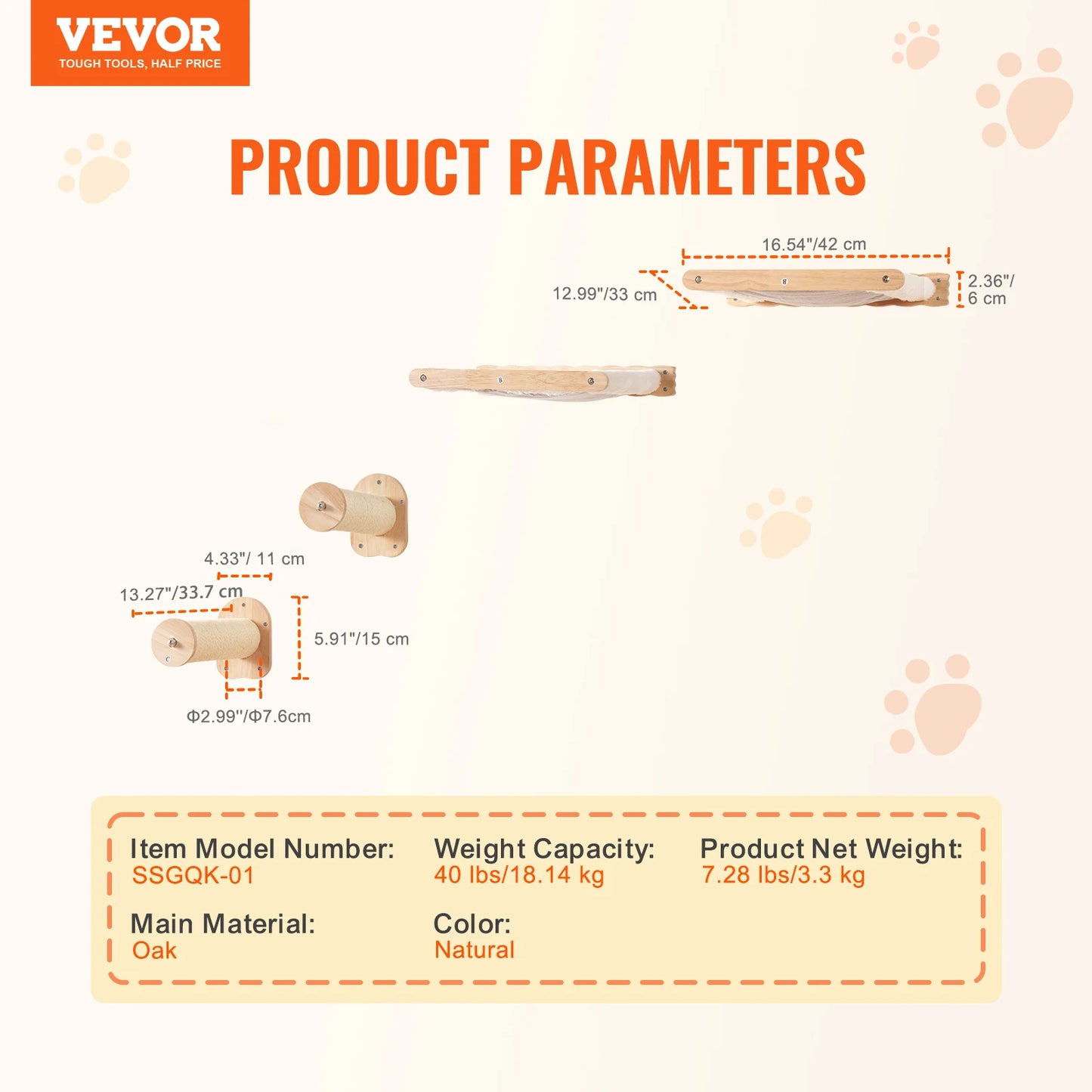Modern Cat Wall Shelves Set | Wall-Mounted Cat Climbing System
